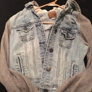 denium sweatshirt jacket